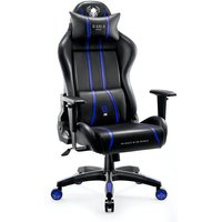 Diablo - X-One 2.0 Gaming Stuhl Computerstuhl ergonomischer Bürostuhl Gamer Chair Schreibtischstuhl Schwarz-Blau - Normal Size von DIABLO