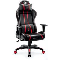 Diablo - X-One 2.0 Gaming Stuhl Computerstuhl ergonomischer Bürostuhl Gamer Chair Schreibtischstuhl Schwarz-Rot - King Size von DIABLO