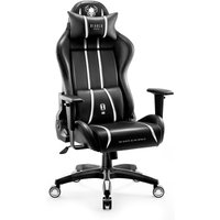 X-One 2.0 Gaming Stuhl Computerstuhl ergonomischer Bürostuhl Gamer Chair Schreibtischstuhl Schwarz-Weiß - Normal Size - Diablo von DIABLO
