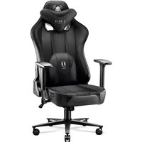 Diablo - X-Player 2.0 Gaming Stuhl Computerstuhl ergonomischer Bürostuhl Gamer Chair Schreibtischstuhl Stoffbezug Schwarz - King Size von DIABLO