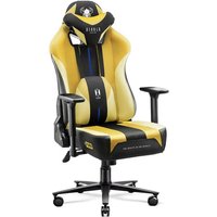 Diablo - X-Player 2.0 Gaming Stuhl Computerstuhl ergonomischer Bürostuhl Gamer Chair Schreibtischstuhl Stoffbezug Dark Sunflower - Normal Size von DIABLO