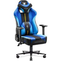 Diablo - X-Player 2.0 Gaming Stuhl Computerstuhl ergonomischer Bürostuhl Gamer Chair Schreibtischstuhl Stoffbezug Frost Black - King Size von DIABLO