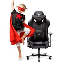 Diablo - X-Player 2.0 Gaming Stuhl Computerstuhl ergonomischer Bürostuhl Gamer Chair Schreibtischstuhl Stoffbezug Schwarz-Schwarz - Kids Size von DIABLO