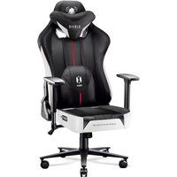 X-Player 2.0 Gaming Stuhl Computerstuhl ergonomischer Bürostuhl Gamer Chair Schreibtischstuhl Stoffbezug Schwarz-Weiß - King Size - Diablo von DIABLO