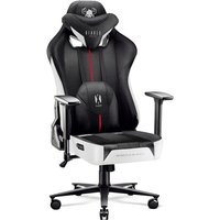 Diablo - X-Player 2.0 Gaming Stuhl Computerstuhl ergonomischer Bürostuhl Gamer Chair Schreibtischstuhl Stoffbezug Schwarz-Weiß - Normal Size von DIABLO