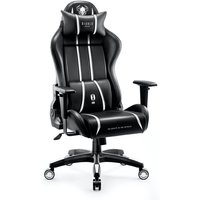 Diablo - X-One 2.0 Gaming Stuhl Computerstuhl ergonomischer Bürostuhl Gamer Chair Schreibtischstuhl Schwarz-Weiß - King Size von DIABLO