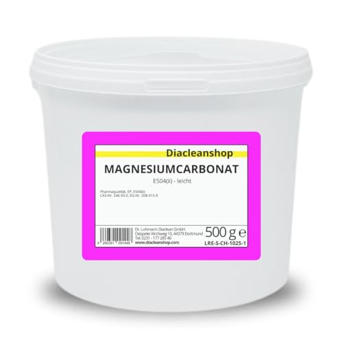 Magnesia Chalk Magnesiapulver Magnesiumcarbonat - Pharmaqualität - Klettern - 500g von DIACLEANSHOP