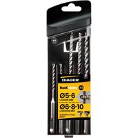 Set mit 5 Betonbohrern sds Plus Rockfaster Diager 1004A von DIAGER