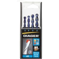 Set 8 Mehrzweckbohrer mit zylindrischem Aufsatz - 215C von DIAGER