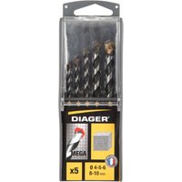 Set mit 5 Betonbohrern MEGA mit zylindrischem Aufsatz - 211C Set mit 5 Betonbohrern MEGA mit zylindrischem Aufsatz - 211C von DIAGER