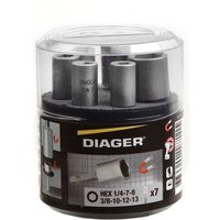 Magnetische Steckschlüssel pro für Sechskantschrauben (7 Stück) Diager U602 von DIAGER