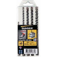 Sets mit 5 Betonbohrern Diager SDS-plus Booster-plus - 110C Sets mit 5 Betonbohrern Diager SDS-plus Booster-plus - 110C von DIAGER