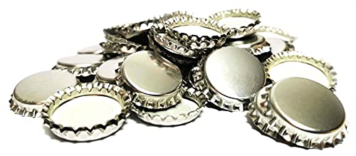 Kronkorken Metallic – 100 Stück – Bierbrauen Durchmesser (silberfarbene Kronenkappen) von DIAH DO IT AT HOME