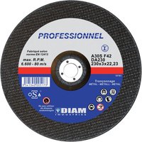 Stahl-schleifscheibe Ø230 x 3.2 x 22.23 diam industrie - DA230/22 von DIAM INDUSTRIES