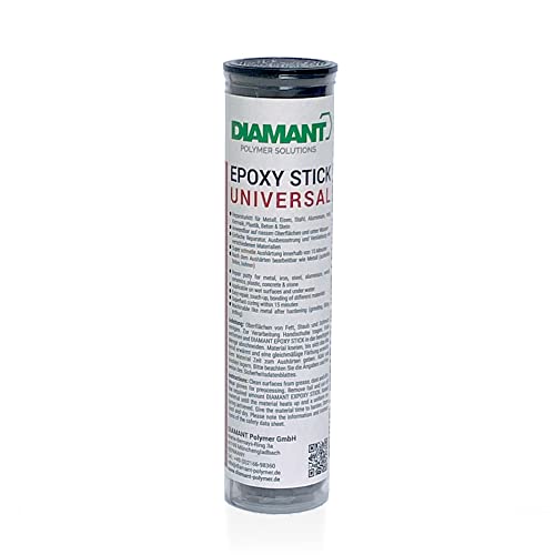 DIAMANT Quick Repair Stick 56g – Wasserfest, extra starke Epoxidharz Powerknete, Schnellreparatur, Kaltmetall Epoxy Stick - universelle Reparaturpaste & Dichtmasse für Metall, Stahl, KFZ, Regenrinne von DIAMANT Polymer