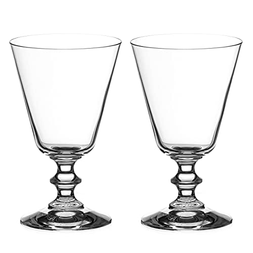 DIAMANTE Kristall-Rotweingläser "Elizabeth", Vintage-Stil, bleifreies Kristallglas, 2 Stück von DIAMANTE