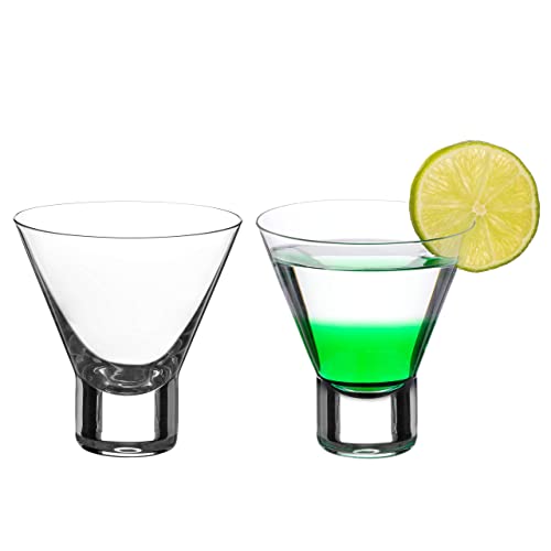 DIAMANTE Martini Cocktailgläser – Stiellose Kristallgläser für Martini oder Mojito – Kollektion Auris – 2 Stück von DIAMANTE