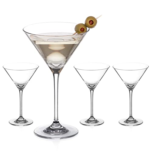 DIAMANTE Martini Prosecco Cocktail Gläser - Kollektion "Auris" Undecorated Crystal - 4er Set von DIAMANTE