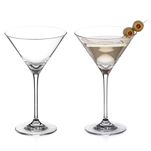 DIAMANTE Martini Prosecco Cocktailgläser, 2 Stück, Kollektion Auris, undekoriert, Kristall, Geschenkbox von DIAMANTE