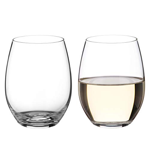 DIAMANTE Stiellose Weißweingläser Paar 'Moda' - undekorierte Kristallglas Weißweingläser ohne Stiel - 2er Box von DIAMANTE