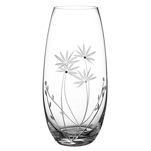 DIAMANTE Swarovski-Kristallvase "Bloom" – handgeschliffene Blumendekoration mit Swarovski-Kristallen – 25 cm von DIAMANTE