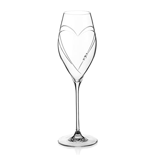 DIAMANTE Swarovski Prosecco-Gläser "Herzen" mit Swarovski-Kristallen von DIAMANTE