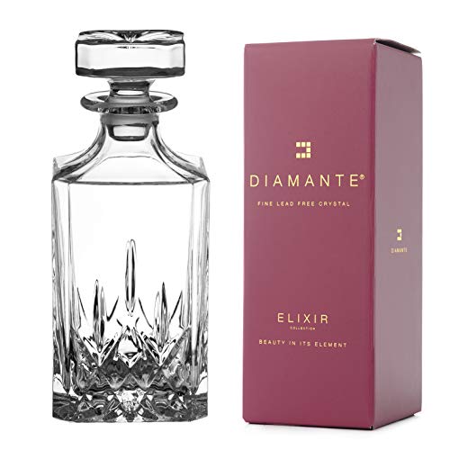 Diamante Whisky-Dekanter "Dorchester" Kollektion | Kristallkaraffe 750 ml | Geschenkbox von DIAMANTE