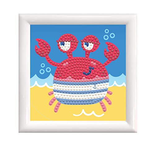 DIAMOND DOTZ 2592745 Original 5D Diamond Painting Set Mini, Krebs, DIY Diamant-Malerei-Kit mit Glitzersteinen inkl. Bilderrahmen für Kinder ab 6 Jahren von DIAMOND DOTZ