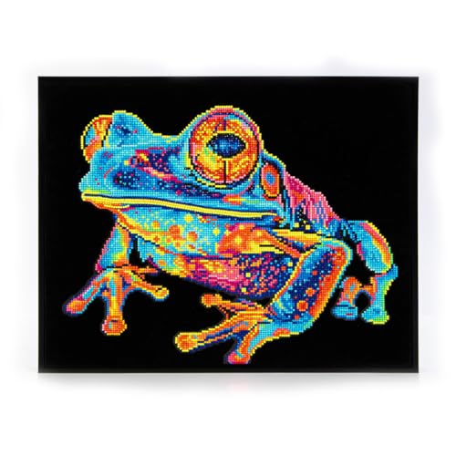 DIAMOND DOTZ 2594353 Original 5D Diamond Painting Set, Neon Baumfrosch, mit Neonfarben und Samt, DIY Diamant Malerei Bilder für Erwachsene und Kinder ab 12 Jahren, Intermediate DIAMOND DOTZ 2594353 Original 5D Diamond Painting Set, Neon Baumfrosch, mit Neonfarben und Samt, DIY Diamant Malerei Bilder für Erwachsene und Kinder ab 12 Jahren, Intermediate von DIAMOND DOTZ