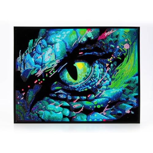 DIAMOND DOTZ 2594356 Original 5D Diamond Painting Set, Neon Drachenauge, mit Neonfarben und Samt, DIY Diamant Malerei Bilder für Erwachsene und Kinder ab 12 Jahren, Intermediate DIAMOND DOTZ 2594356 Original 5D Diamond Painting Set, Neon Drachenauge, mit Neonfarben und Samt, DIY Diamant Malerei Bilder für Erwachsene und Kinder ab 12 Jahren, Intermediate von DIAMOND DOTZ