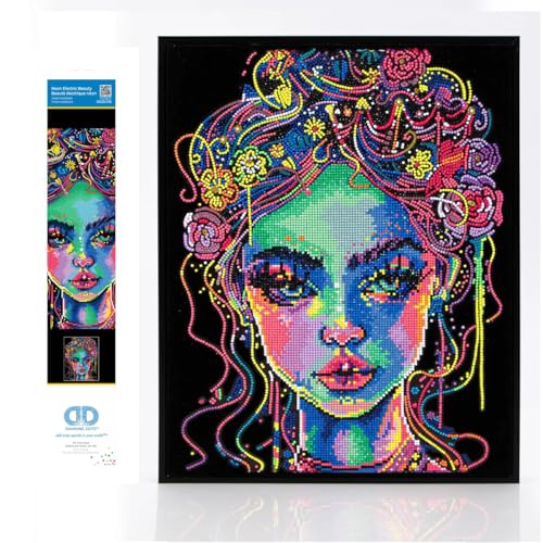 DIAMOND DOTZ 2594362 Original 5D Diamond Painting Set, Neon Schönheit, mit Neonfarben und Samt, DIY Diamant Malerei Bilder für Erwachsene und Kinder ab 12 Jahren, Intermediate DIAMOND DOTZ 2594362 Original 5D Diamond Painting Set, Neon Schönheit, mit Neonfarben und Samt, DIY Diamant Malerei Bilder für Erwachsene und Kinder ab 12 Jahren, Intermediate von DIAMOND DOTZ