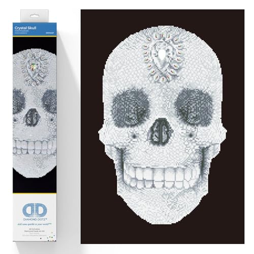 DIAMOND DOTZ 2524928 Original 5D Diamond Painting Set, Kristallschädel, DIY Diamant-Malerei-Kit mit runden Glitzersteinen für Erwachsene und Kinder ab 12 Jahren, Intermediate von DIAMOND DOTZ