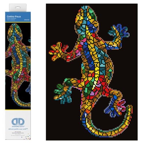 DIAMOND DOTZ DD6.002 - Original 5D Diamond Painting Set Regenbogen Gekko, Kreativset mit 4.958 Diamant Mosaiksteinen, Malset ca. 41 x 27 cm, DIY Komplettset für Erwachsene und Kinder ab 8 Jahren DIAMOND DOTZ DD6.002 - Original 5D Diamond Painting Set Regenbogen Gekko, Kreativset mit 4.958 Diamant Mosaiksteinen, Malset ca. 41 x 27 cm, DIY Komplettset für Erwachsene und Kinder ab 8 Jahren von DIAMOND DOTZ