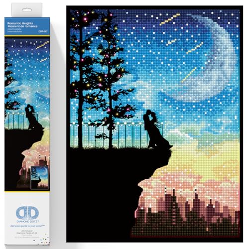 DIAMOND DOTZ 2592681 Original 5D Diamond Painting Set, Romantischer Moment, DIY Diamant-Malerei-Kit mit runden Glitzersteinen für Erwachsene und Kinder ab 12 Jahren, Intermediate von DIAMOND DOTZ