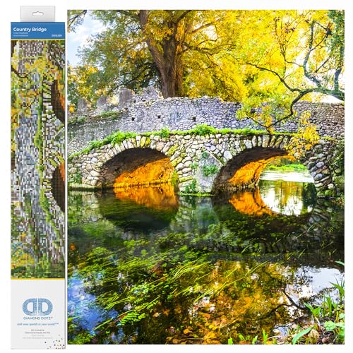DIAMOND DOTZ 2592171 Original 5D Diamond Painting Set, Brücke, DIY Diamant-Malerei-Kit mit runden Glitzersteinen für Erwachsene und Kinder ab 12 Jahren, advanced von DIAMOND DOTZ