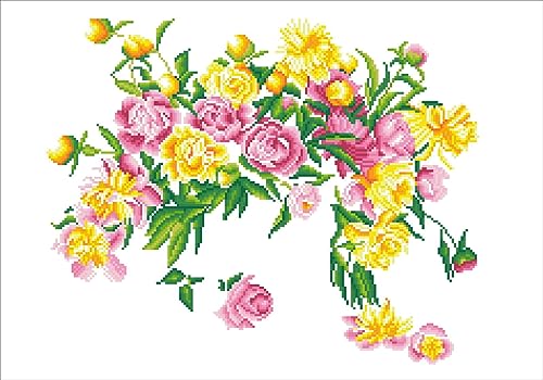 Diamond Dotz DD12-023 Elegante Rosen, ca. 67 x 47 cm groß, Diamond Painting, Malen mit Diamanten, funkelndes Bild zum Selbstgestalten, für Kinder und Erwachsene von DIAMOND DOTZ