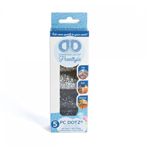 Diamond Dotz DDA-014 Freestyle, runde Steinchen in Metallicfarben, 5er Set, funkelnde Diamanten f?r Diamond Painting, zum individuellen Gestalten und Verzieren von Accessoires Diamond Dotz DDA-014 Freestyle, runde Steinchen in Metallicfarben, 5er Set, funkelnde Diamanten f?r Diamond Painting, zum individuellen Gestalten und Verzieren von Accessoires von DIAMOND DOTZ