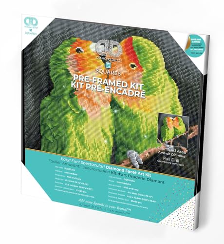 Diamond Dotz DQK10-014 Squares Nick and Lucy mit schwarzem Rahmen, ca. 41 x 41 cm groß, Diamond Painting, Malen mit Diamanten, funkelndes Bild zum Selbstgestalten, für Kinder und Erwachsene Diamond Dotz DQK10-014 Squares Nick and Lucy mit schwarzem Rahmen, ca. 41 x 41 cm groß, Diamond Painting, Malen mit Diamanten, funkelndes Bild zum Selbstgestalten, für Kinder und Erwachsene von DIAMOND DOTZ