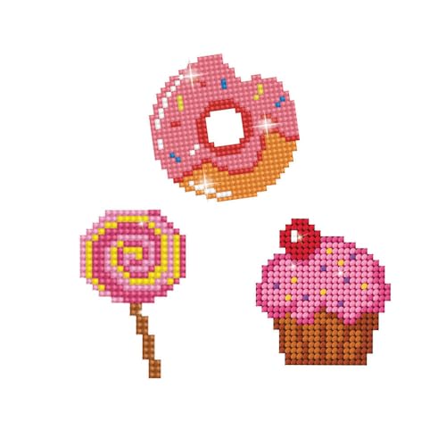 Diamond Dotz DTZ12-015 Diamond Dotzies Sticker Set Süßigkeiten, 3 glitzernde Aufkleber zum Selbstgestalten und Verzieren, ideal für Kinder und Anfänger Diamond Dotz DTZ12-015 Diamond Dotzies Sticker Set Süßigkeiten, 3 glitzernde Aufkleber zum Selbstgestalten und Verzieren, ideal für Kinder und Anfänger von DIAMOND DOTZ