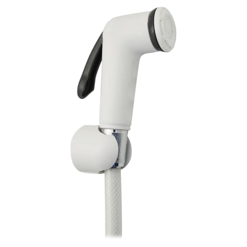 DIANFLEX Set Handbrause mit Ausschalttaste Shut-off weiß Handbrause flexible Halterung von DIANFLEX