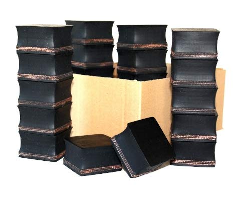 48x48x35mm (Karton mit 28 Stück) Gummi-Auflage Unterlage Wagen-Heber Hebebühne eckig Auto Set Unterstellbock Klotz Rangier-Wagenheber Puffer Reifen Reifenwechsel LKW Räder KFZ Tuning Zubehör von DIANSA