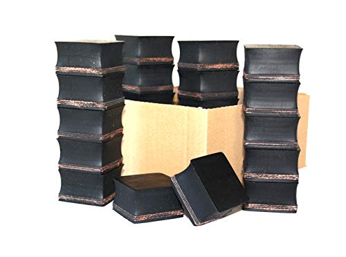 65x65x28mm (Karton mit 18 Stück) Gummi-Auflage Unterlage Wagen-Heber Hebebühne eckig Auto Set Unterstellbock Klotz Rangier-Wagenheber Puffer Reifen Reifenwechsel LKW Räder KFZ Tuning Zubehör von DIANSA