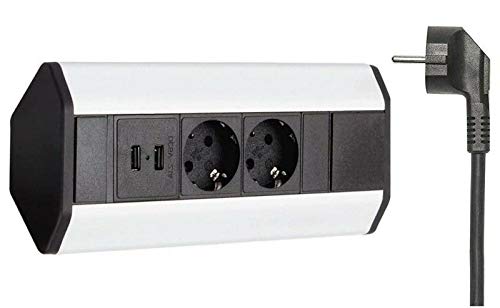 Ecksteckdose 2 er Schuko+ 2er USB Tischsteckdose Steckdose Stromdose Schreibtisch Energiestation Ecksteckdose 2 er Schuko+ 2er USB Tischsteckdose Steckdose Stromdose Schreibtisch Energiestation von DIANSA