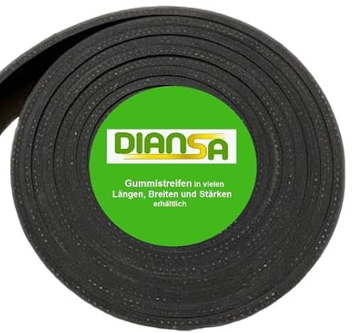 Gummistreifen mit Gewebe in der Größe 1000x80x10mm Gummi-Matte Auflage Streifen Unterlage Schürfleiste Abrieb Schneeschild Leiste von DIANSA