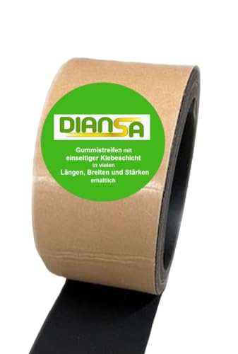 Gummistreifen selbstklebend 1000x40x10mm Hartgummi Vollgummi Gummiauflage Gummiplatte Gummimatte von DIANSA