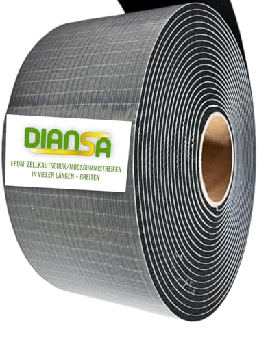 Moosgummi in der Größe 1500x200x5mm mit Klebeschicht von DIANSA