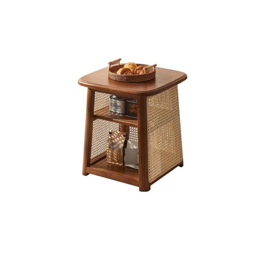 Beistelltisch Couchtisch Quadratisch Couchtisch Sofatisch Beistelltisch Wabi-sabi Retro Holz Rattan Niedriger Beistelltisch Beistelltisch Couchtisch Quadratisch Couchtisch Sofatisch Beistelltisch Wabi-sabi Retro Holz Rattan Niedriger Beistelltisch von DIANXI
