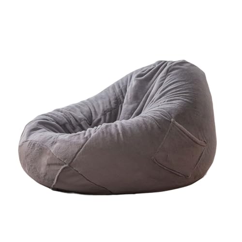 DIANXI Kleine Sofas Einzelner Freizeitstuhl, einfaches Sofa for Schlafzimmer, faules Sitzsacksofa, graues bewegliches kleines Sofa, Größe: 35 Zoll, 39 Zoll Sofa fürs Schlafzimmer(S:90 * 110cm) von DIANXI