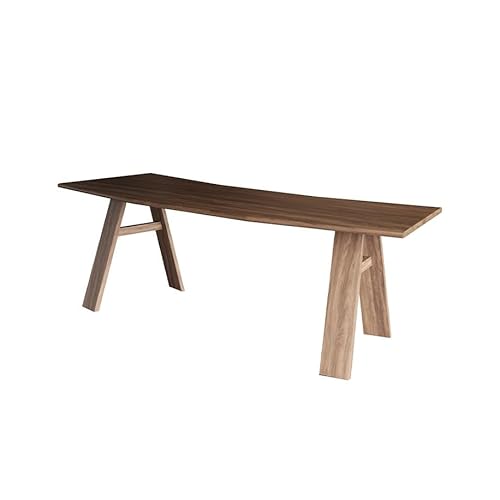 DIANXI Moderner Gaming-Schreibtisch aus Massivholz Walnut Creative mit spezieller Form, für kleine Räume, ideal für Präsidenten, geeignet für Zuhause und Unternehmen von DIANXI