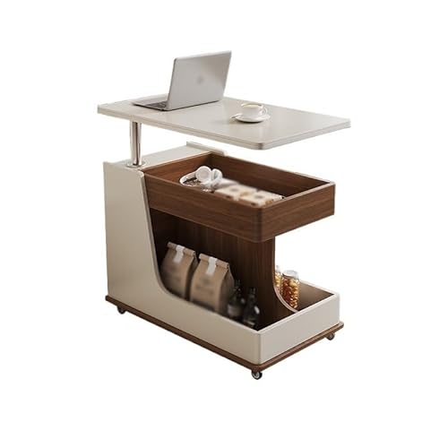 DIANXI Sofa-Couchtisch Beweglicher Rollwagen aus Holz for Wohnzimmer, Sofa, Beistelltisch, Ecktisch Beistelltisch DIANXI Sofa-Couchtisch Beweglicher Rollwagen aus Holz for Wohnzimmer, Sofa, Beistelltisch, Ecktisch Beistelltisch von DIANXI